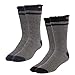 2 Pairs of Mens Thick Heat Trapping Insulated Boot Thermal Socks Pack Warm Winter Crew For Cold Weather