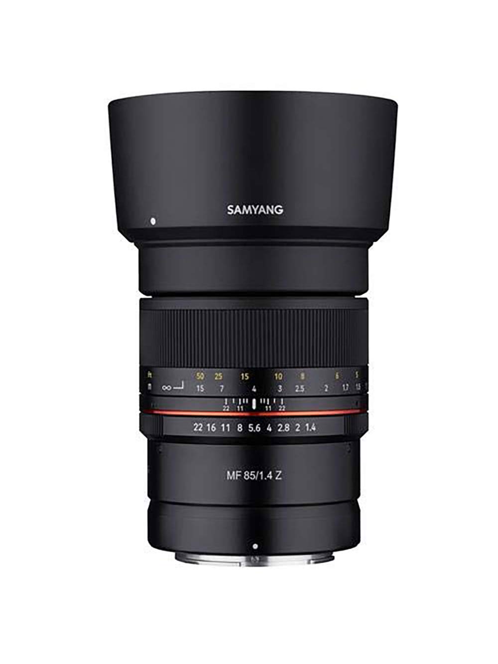 Samyang - Teleobjetivo de alta velocidad de 3.346 in F1.4 para cámaras sin espejo Nikon Z de fotograma completo, sellado contra la intemperie, poca luz, óptica UMC, capucha extraíble
