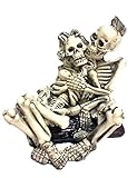Bellaa 24054 Skeleton Statue Funny Couple Enraptured in Love