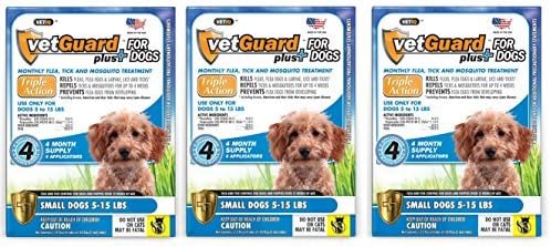 Vetguard Plus - Small Dogs - 4 Month Supply (Pack of 3)