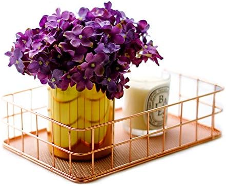 ZONYEO Storage Basket Wire Bathroom Shelves Makeup Brush Pen Holder Organizer Rose Gold Bathroom Toile Industries