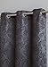 Linen Zone Pair of Damask Dark Gray Bedroom Curtains. These Modern Decor Black Out Curtains are Great Choice as Bedroom Window Curtains or Nursery Blackout Curtains. (Evelyn 38 x 84 Charcoal)