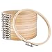 Pllieay 12 Pieces 6 Inch Embroidery Hoops Bamboo Circle Cross Stitch Hoop Rings for DIY Embroidery Crafts