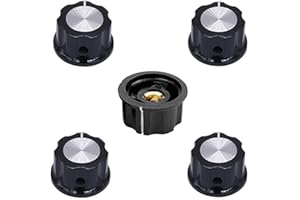 Szliyands A04 knob for 6mm / 0.24" Diameter Shaft Potentiometer, 30mm top Diameter 5PCS