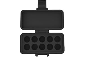 Planitia Corp. 3D Printed Vial Storage Case - Waterproof 3ml Vial Storage Case with 10 Slots - Freezer Safe Hard Shell Essential Oil Case for Home, Fridge, Travel, 16mm Max Diameter, 35mm Max Height