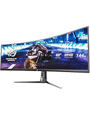 Asus ROG Strix XG49VQ 49” Curved Gaming FreeSync Monitor 144Hz Dual Full HD HDR Eye Care with DP HDMI Black