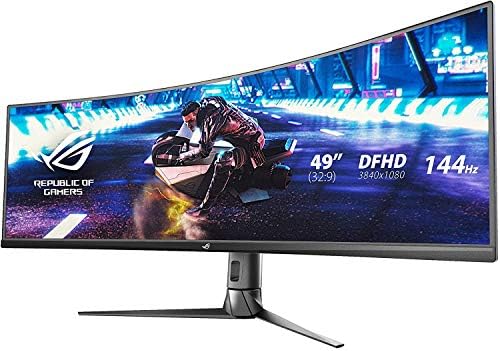 ASUS ROG Strix XG49VQ 49 Curved Gaming FreeSync Monitor 144Hz Dual Full HD  HDR Eye Care with DP HDMI price in UAE | Amazon UAE | kanbkam