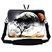 Meffort Inc 15 15.6 inch Neoprene Laptop Sleeve Bag Carrying Case with Hidden Handle and Adjustable Shoulder Strap - Planet View