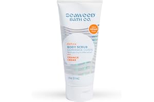 THE SEAWEED BATH CO. Seaweed Bath Co. Detox Body Scrub, Orange Cedar Scent, 6 Ounce, Sustainably Harvested Seaweed, French Sea Clay, Coffee Extract