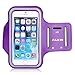 Sports Armband, Ailkin Running Sports Armband for iPhone 7 plus/6s Plus / iPhone 6 Plus, Samsung Galaxy Note 5 / S6 Edge+,Key holder Slot, Perfect Earphone Connection, PURPLE (Compatible with Cellphones up to 5.7 Inch)