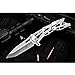 Speedy Panther Outdoor Folding Knife Sharp Blade Portable Tactical Folding Camping Knife Survival Hunting Knife for Men (White)