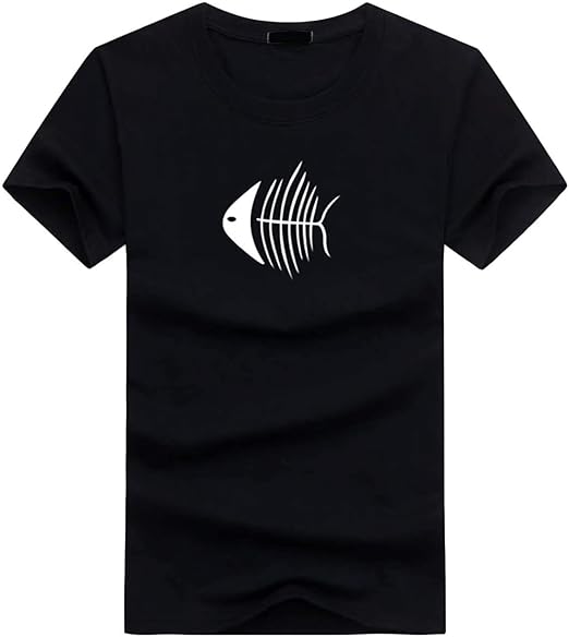 Amazon Nanagoten 魚 おもしろ ユニーク Tシャツ メンズ Tシャツ メンズ 半袖 カジュアル キャラ Tシャツ キャラクター プリント カットソー 男女兼用 Tシャツ カットソー 通販