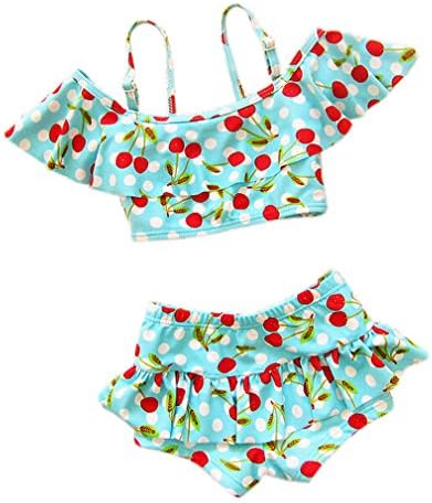MingAo Little Girls 2 Pieces Cherry Pattern Tankinis Swimear Swimsuit 2-7 Years