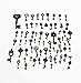IBS 100 Gram Mixed Antique Skeleton Keys Charms Pendants for Craft Necklace Jewelry Making (Bronze)