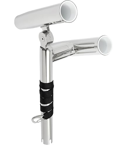 Amazon.com: 2pcs Double-Head Fishing Rod Holders, Stainless Steel Fishing  Dual Rod Holder, Double Angle Adjustable Rod Holder, Pair of Boat Stainless  Steel Fishing Dual Rod Holder Silver : Sports & Outdoors