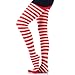 Funny Party Hats Christmas Tights - Costume Accessory - Thigh Highs and Tights (Red & White Striped)