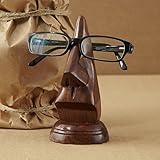 Black Friday Christmas Gifts Store Indya Gifts Wooden Nose Shaped Spectacle Stand Eyeglass Holder Hand Carved