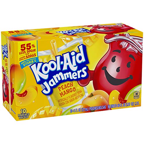 KoolAid Jammers Peach Mango Artificially Flavored Soft Drink (10 ct Box, 6 fl oz Pouches