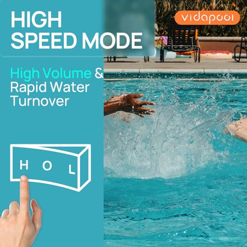 VIDAPOOL In/Above Ground Pool Pump Self Primming High Flow,Matta Black