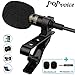PoP voice Professional Lavalier Lapel Microphone Omnidirectional Condenser Mic for iPhone Android Smartphone,Recording Mic for Youtube,Interview,Video primary