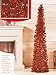 Pop Up Tinsel Tree - Red Christmas Pull Up Tree 5 Feet High