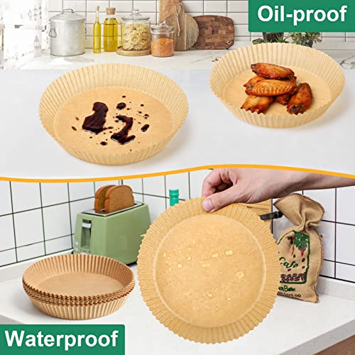 Airfryer Liners for Ninja Air Fryer 6.5 Inch,25 Qt Air Fryer Paper Liners Disposable,50 Pcs