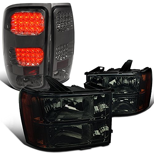 Buy GMC Sierra 1500/2500HD/3500HD Smoke Headlights+Tinted LED Tail