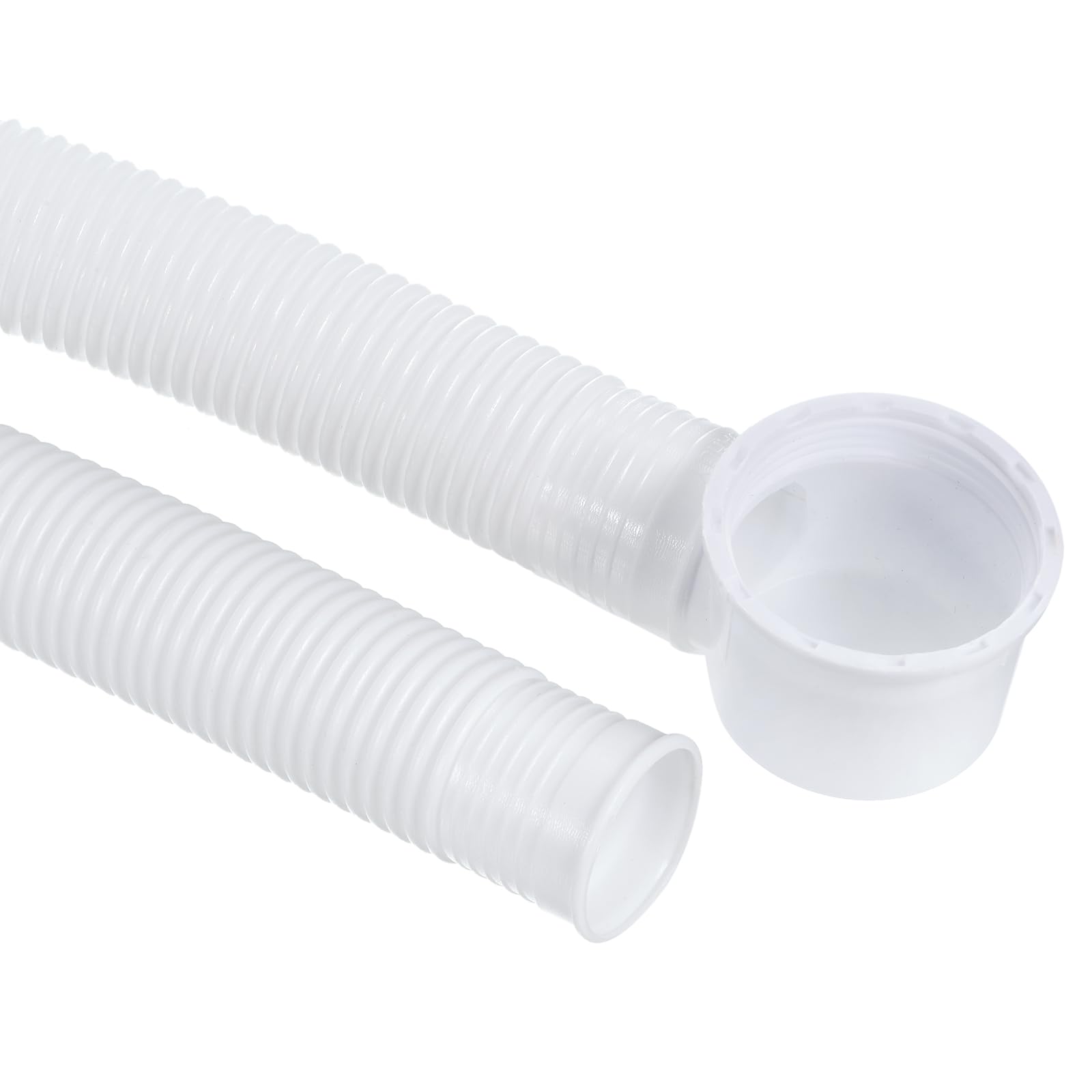 YOKIVE Bathtub Drain Pipes, Expandable Waste Drain | Tubes Flexible Drainage Hose Great for Bathroom Shower (White, 3.9-Feet)