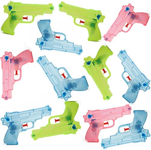 Top Right Toys 12 Pack Set Water Gun Party Favors- Assorted Colors