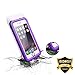 Zimu Joy iPhone 5 5S SE【2016 Edition】 Waterproof Case, IP68 Certified Waterproof Shockproof Dirtproof Protective Cover, Full Sealed Case with Built-in Screen Protector for iPhone 5 5S SE2016(Purple)