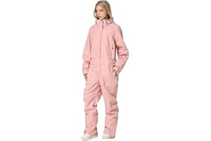 RIUIYELE Womens Mens One Pieces Ski Suits Jumpsuits Insulated Waterproof Snowsuits Winter Outdoor Snowboard Coveralls