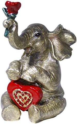 Cristiani Collezione Elephant with Rose Trinket Box