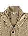 H2H Mens HIGH Neck Twisted Knit Cardigan Sweater with Button Details Ivory US L/Asia XL (KMOCAL020)
