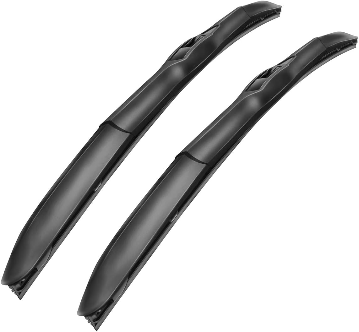 AutopartsMaster Windshield Wiper Blades, 24"+21" Hybrid J U