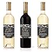Hadley Designs 6 Chalk Flower Wedding Milestones Gift Wine Bottle Sticker Covers, Rustic Floral Bridal Shower Engagement Party Present Perfect Best Registry Bride to Be Firsts for The Newlywed