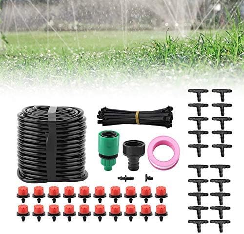 Jeffergrill Micro Drip Lawn Irrigation Sprinkler 20M Balcony Greenhouse Plant Flower Garden Auto Spray Plant Watering Kit(USA)