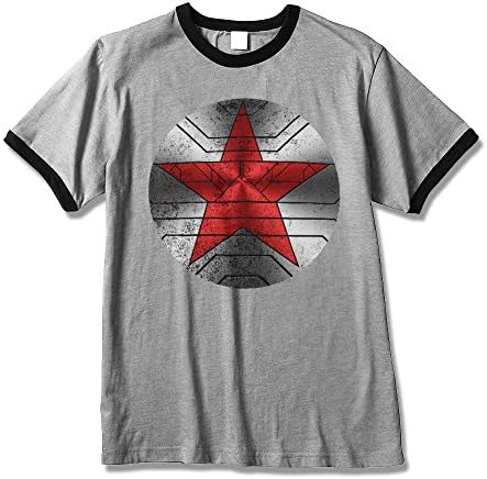 Winter Soldier Metallic Logo t-Shirt Ringer Grey Tee Shirt (X-Large, Grey/Black Ringer)