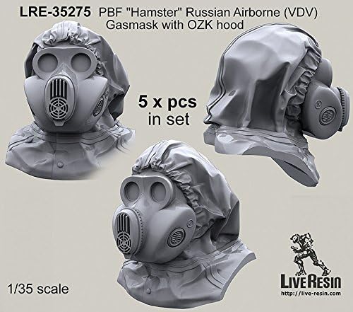 Live Resin 1:35 PBF Hamster Russian Airborne Gasmask + OZK Hood -Resin #LRE35275