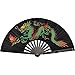 TMAS Chinese Iron Fan (Dragon), Black Satin