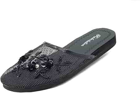 black chinese slippers