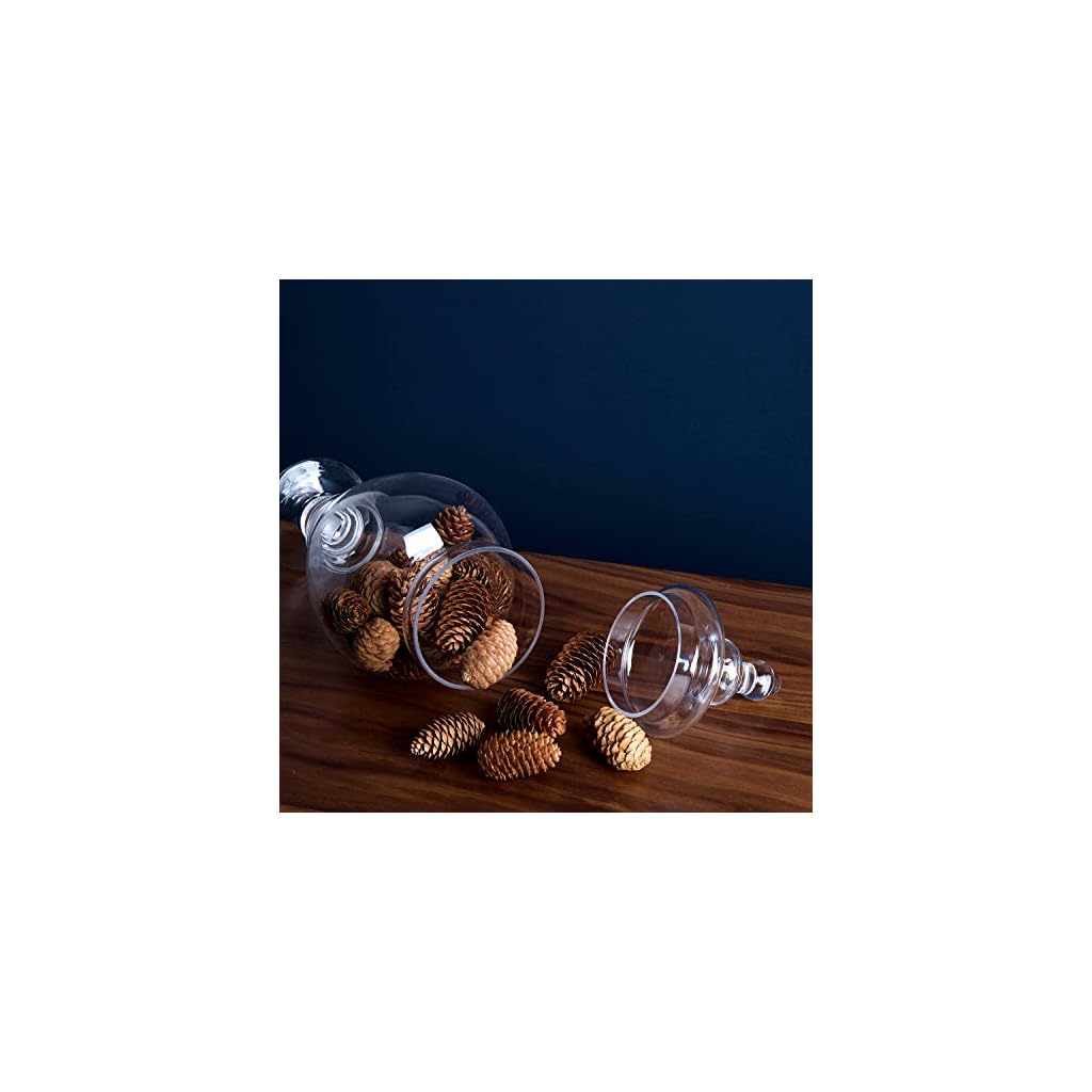 Diamond Star Glass Apothecary Jar Candy Buffet Clear Containers Footed