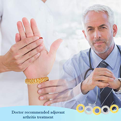 Acupressure Rings and Bracelets Massagers Set Spiky Sensory Finger Rings for Finger and Hand Wrist Massage Pain Relief - Image 5