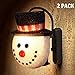 2 Pack Christmas Snowman Porch Light Covers