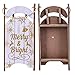 Juegoal Christmas Sleigh Traditional Wooden Sled Decor Hanging Wall Ornaments, 17