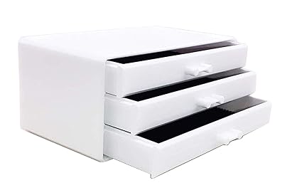 White Makeup Organizer Saubhaya Makeup