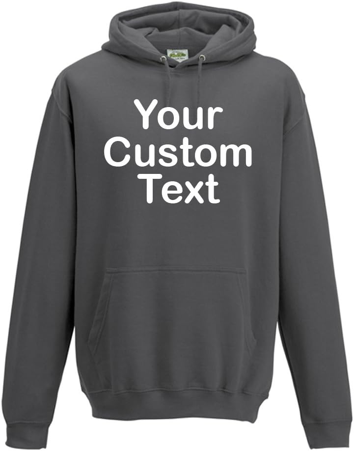 Printed Custom Personalised Hooded Sweatshirts, Kids and Adults Custom Hoodie Pullover 300 GSM Hoodie with Custom Text Print