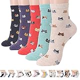 Womens Casual Socks - Cute Crazy Lovely Animal Cats Pattern Good for Gift One Size Fits All