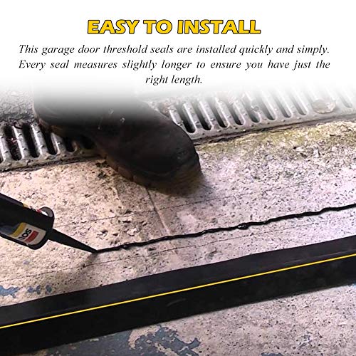 20-Foot Universal Garage Door Bottom Seal - 3.5" Wide EPDM Rubber Threshold Weather Stripping