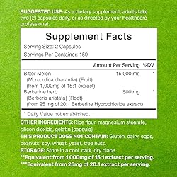 Bitter Melon with Berberine Supplement 15,000mg Per