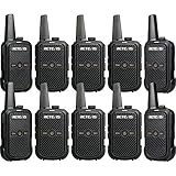 Retevis RT15 Two-Way Radio Rechargeable UHF 16 Channel VOX Scrambler Restaurant Mini Walkie Talkies with Charger 2 Way Radio Small (10 Pack)